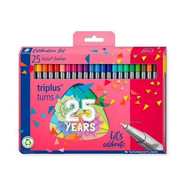 Rotulador Staedtler Triplus Fineliner - Punta 0,3 mm - Colores surtidos - Estuche 25 ud