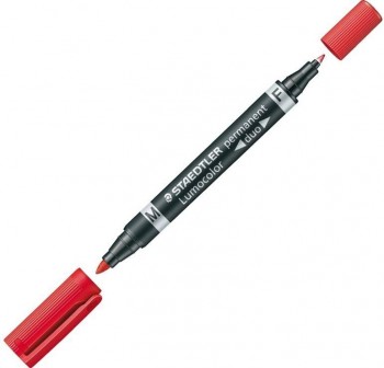 Rotulador permanente Staedtler Lumocolor Duo trazo 0,6mm y 1,5mm