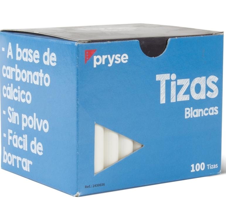 PRYSE Tiza antipolvo blanca calidad superior c-100