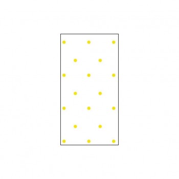 Rollo de papel celofan PRYSE decorado 0,80x50mts pp. trasparente puntos amarillos