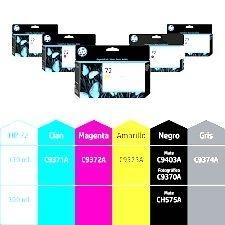 HP Cartucho ink-jet C937*A nº72 original colores