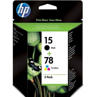 HP Cartucho Ink-jet SA310AE negro + tricolor original PK2