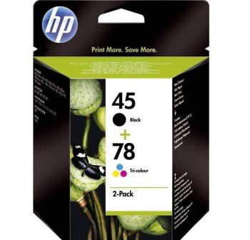 HP Cartucho Ink-jet SA308AE negro + tricolor original PK2