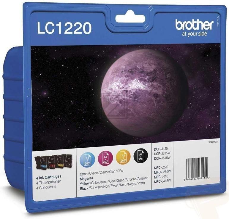 BROTHER Cartuchos Ink-jet LC1220VALBP cyan, magenta, amarillo y negro
