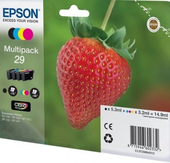 Pack 4 cartuchos Ink-jet Epson C13T29864010 Negro + Tricolor