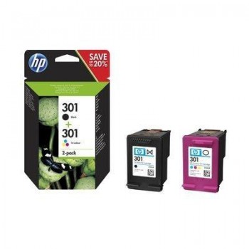 Pack 2 Cartuchos Ink-Jet HP N9J72AE Nº 301 Negro/Tricolor