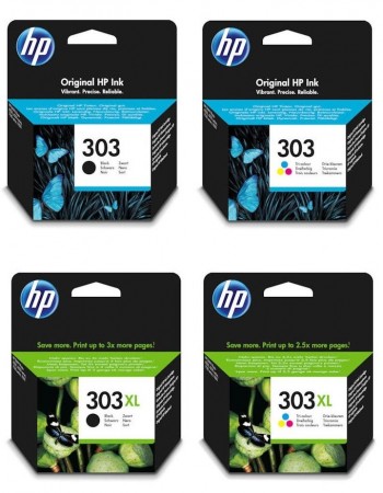 HP Cartucho ink-jet T6N0*AE nº303 original colores