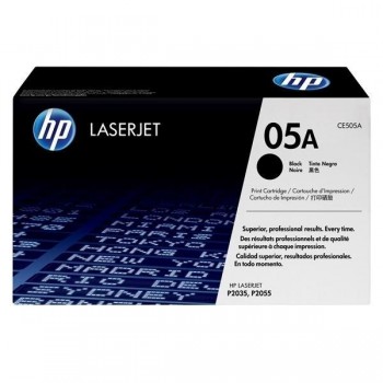 HP Toner laser CE505A negro original (2,3k) Nº05A HP LaserJet P2035/P2055