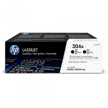 Pack de 2 tóner láser HP CC530AD Negro