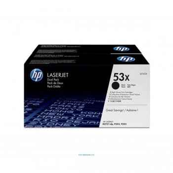 Pack 2 Tóners láser HP Q7553XD alta capacidad Negro