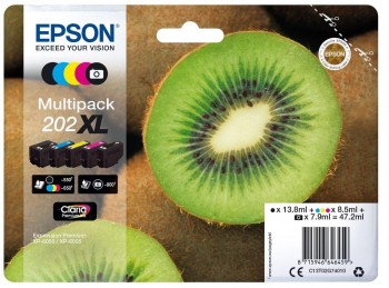 EPSON Multipack 5 cartuchos inkjet T02G74010 202XL original