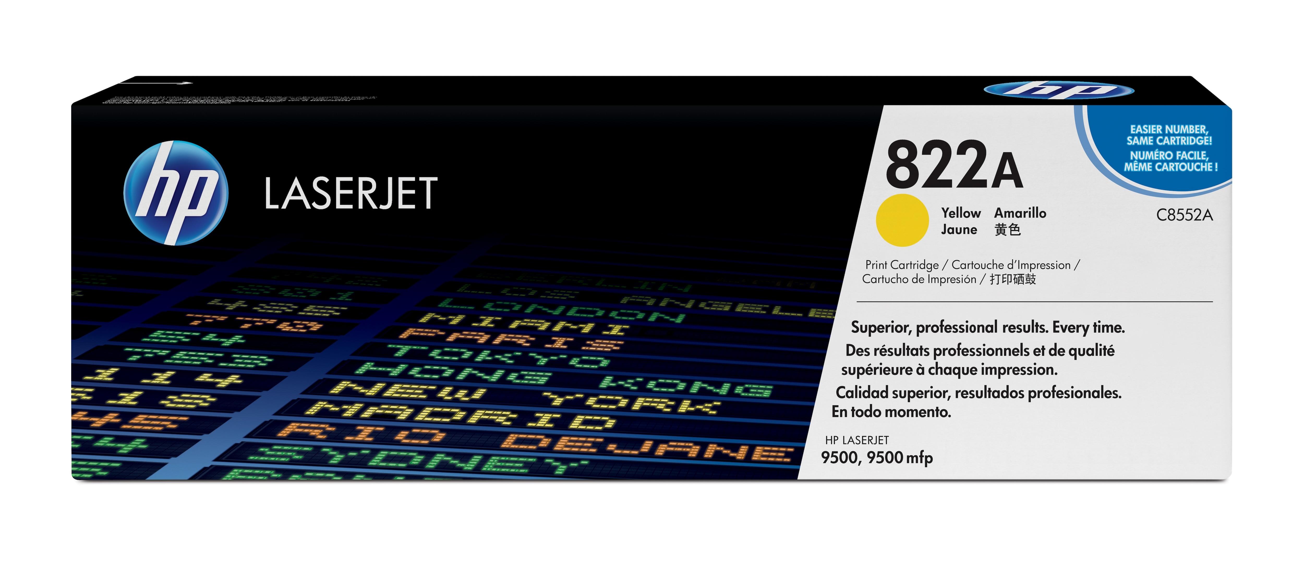 HP Toner laser C8552A nº822 original amarillo