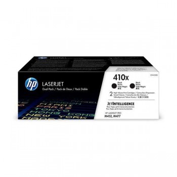 HP Pack de 2 tóner láser CF410XD CYAN Original