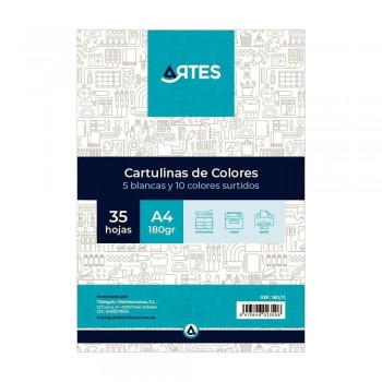 Cartulina de colores ARTES A4 35hojas 11 colores surtidos