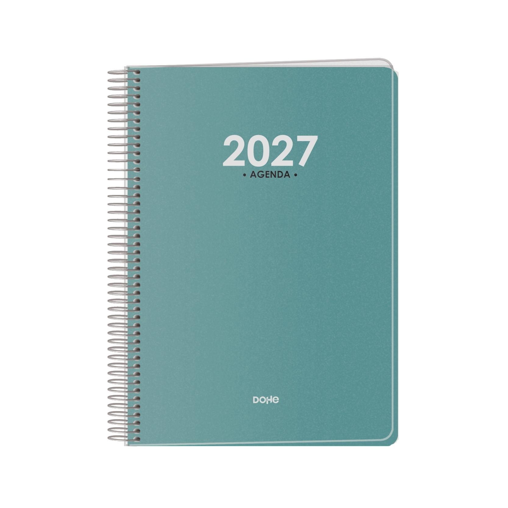 Agenda espiral Dohe METRÓPOLI día página 14x20cm verde 2027