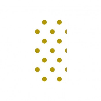 Rollo de papel celofan PRYSE decorado 0,80x50mts pp. trasparentes puntos oro