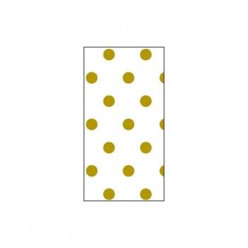 Rollo de papel celofan PRYSE decorado 0,80x50mts pp. trasparentes puntos oro