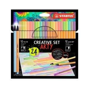 Set. Surtido 24 Stabilo Arty Line colores surtidos