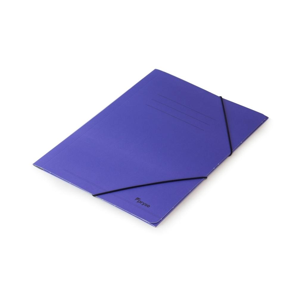 Carpeta carton solapa goma FOLIO AZUL (34x25cm) 400gr
