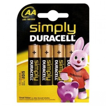 Pila Duracell Simply AA LR06 en blister de 4uds