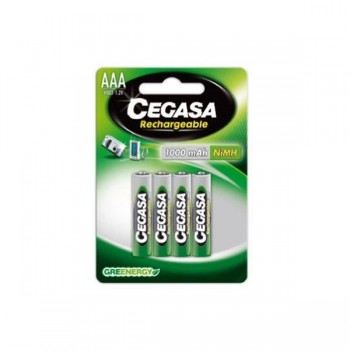 Pila Cegasa regargables AAA HR3 1000 mAh en blister de 4uds