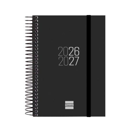 Agenda escolar FINOCAM ESPIR E8 1DP 26-27 NEGRO
