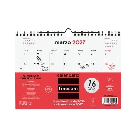 Calendario FICOCAM 16 meses NEUTRO PARED S 26-27