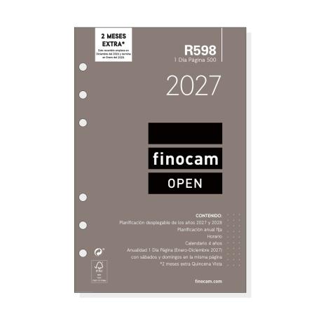 Recambio agenda FINOCAM R598 ANUAL 500 1DP 2027+