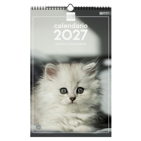 Calendario pared FINOCAM ESP25X40 2027 GATITOS+
