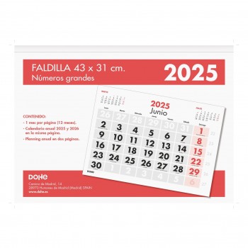 Faldilla sobremesa DOHE mes vista numeros (planning)