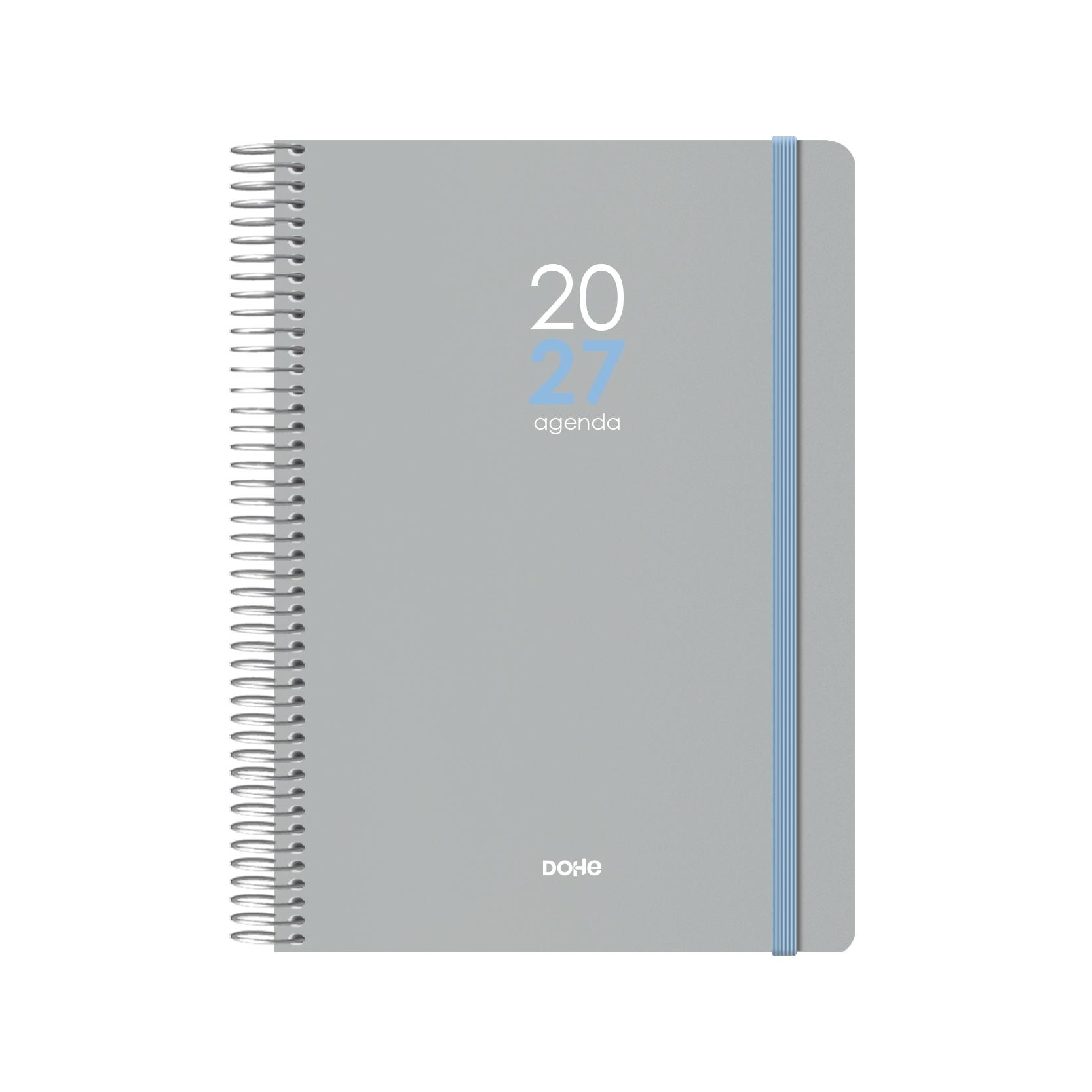 Agenda espiral Dohe MEMPHIS día página 15x21cm gris 2027