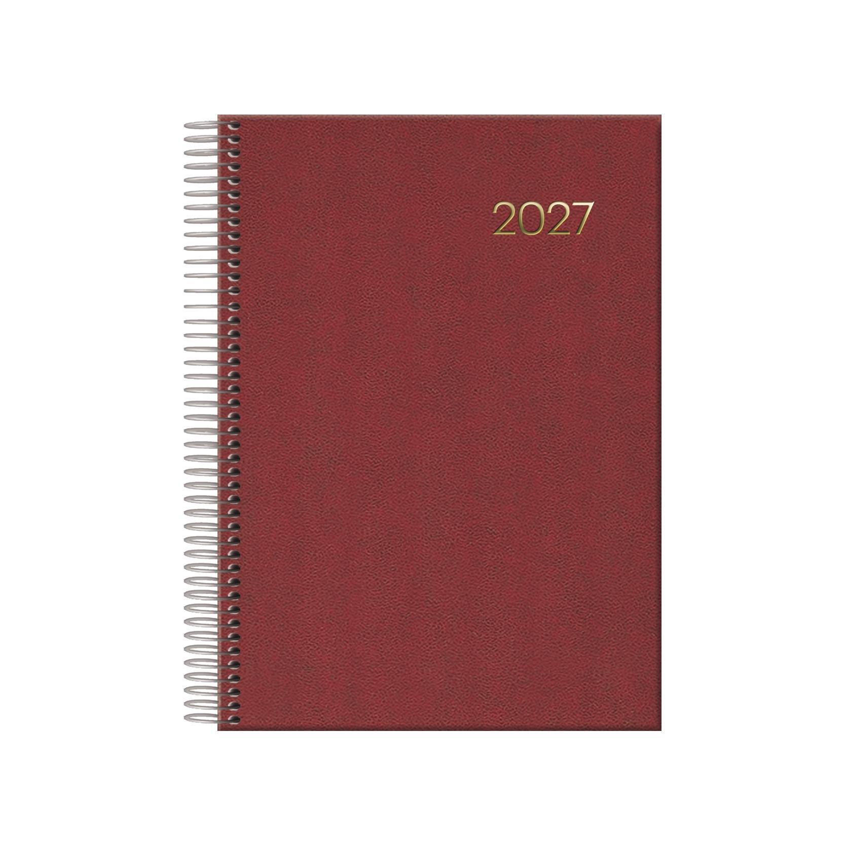 Agenda espiral DOHE 14x20cm dia pagina SEGOVIA BURDEOS 2027