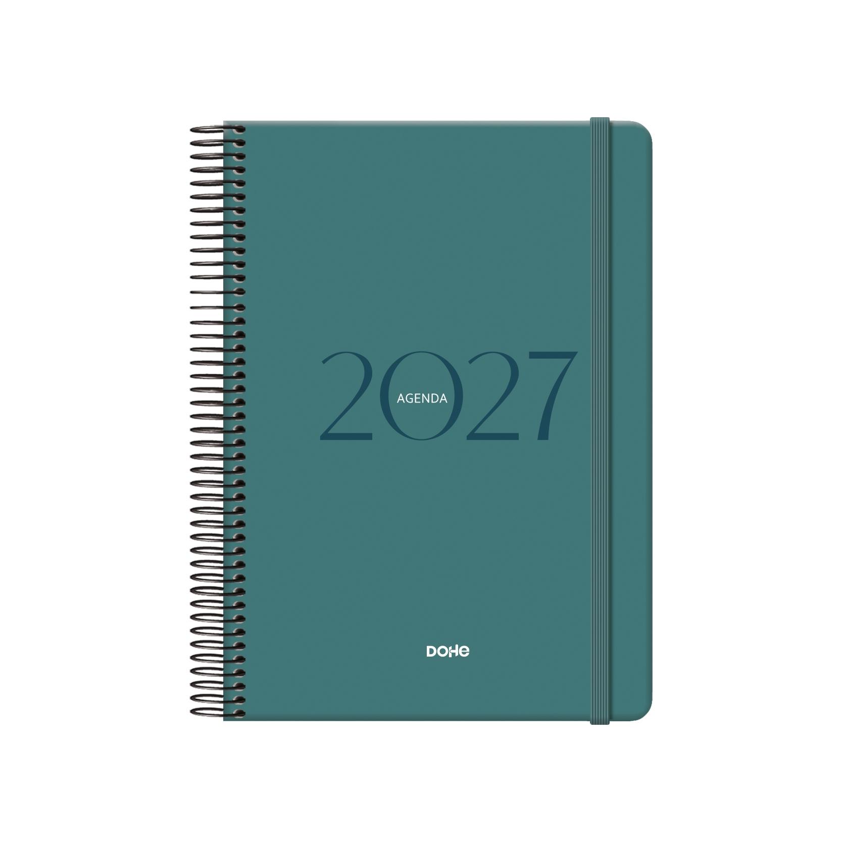 Agenda espiral Dohe MONTANA día página 14x20cm verde 2027