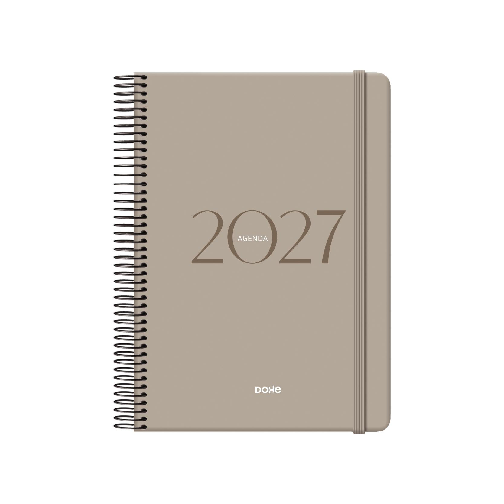 Agenda espiral Dohe MONTANA día página 14x20cm beige 2027