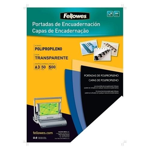 Pack de 50 portadas polipropileno transparente A3 500 micras