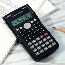 Calculadora científica DELI ED82MS azul oscuro 158x85x22mm. (pila 2xLR44)