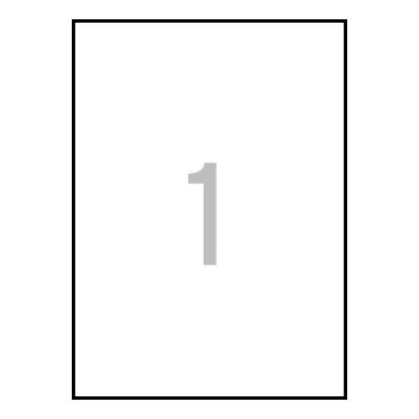 Etiquetas Apli - Permanentes - Inkjet, láser, fotocopiadora - 210 x 297 mm - Color blanco - Pack 25 