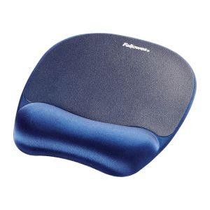 Alfombrilla y reposamuñecas Fellowes Memory Foam azul