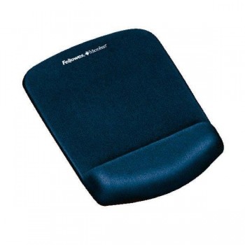 Alfombrilla ratón con reposamuñecas Fellowes Foam Fusion PlushTouch azul