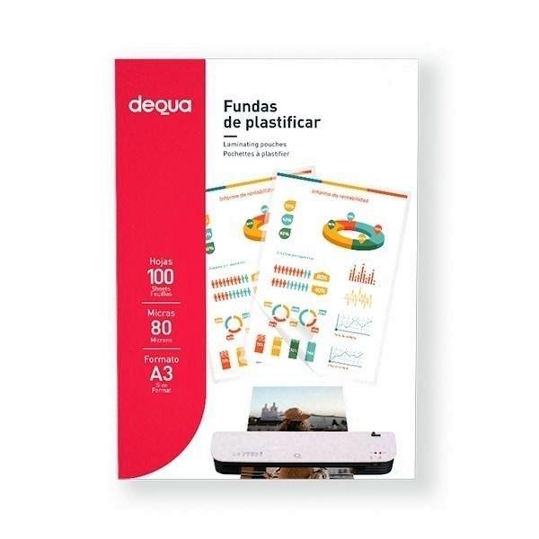 C.100 fundas plastificación DEQUA 80 micras