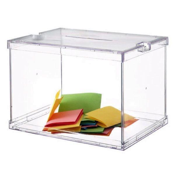 Urna electoral A.2000 plegable cristal transparente