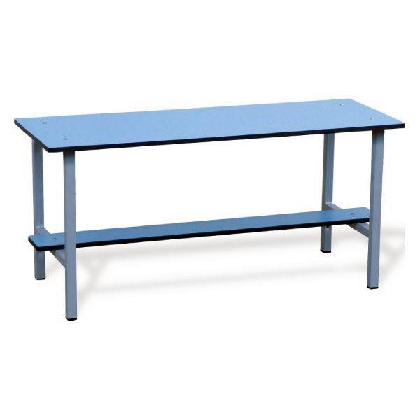 Banco simple fenólico con estructura de acero pintado 100x47x37 cm