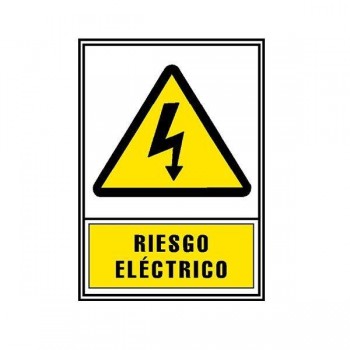 Señales normalizadas A.2000 Riesgo eléctrico 210x297mm amarillo en paquete de 2