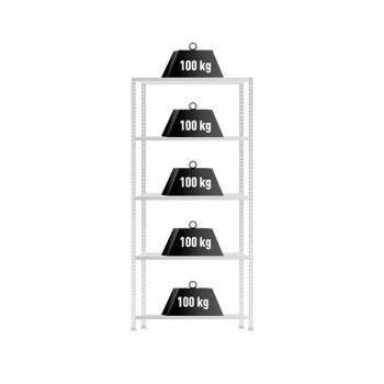 Estantería metálica Simon Rack Comfort mini 180x80x40cm blanco