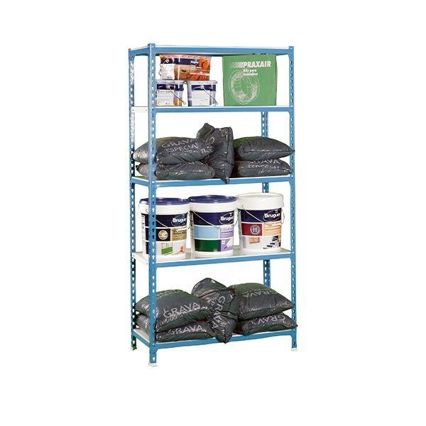 Estantería metálica Simon Rack Simonclick mini 180x80x30cm azul/blanco