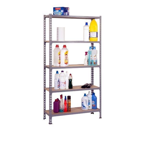 Estantería metálica Simon Rack Maderclick mini 180x80x30cm gris/madera