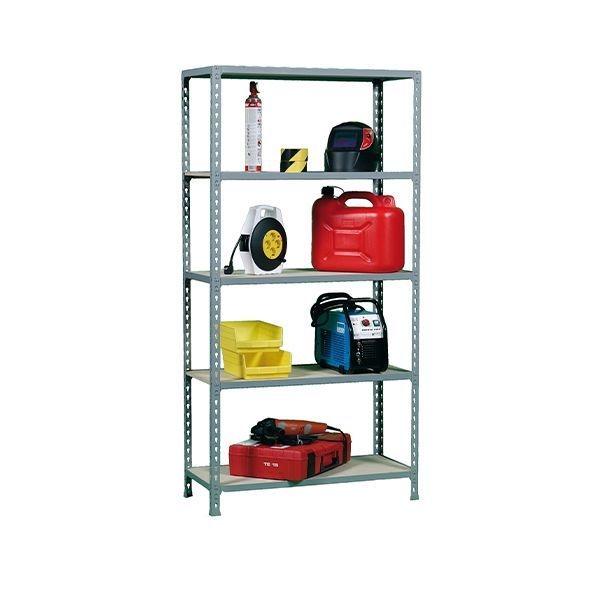 Estantería metálica Simon Rack Maderclick mini 180x80x40cm gris/madera