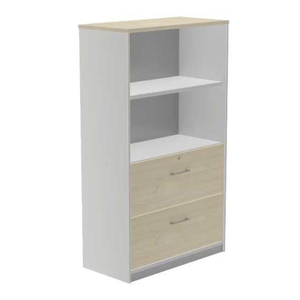 Armario carpetero 1 estante + 2 cajones archivo 90x156x45cm.