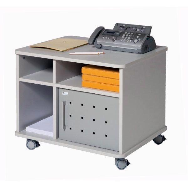 Mesa multiusos móvil de melamina Faibox59x57,5 cm gris