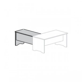 Ala mesa rectangular serie Work 100x60xFaibocm. blanco/blanco